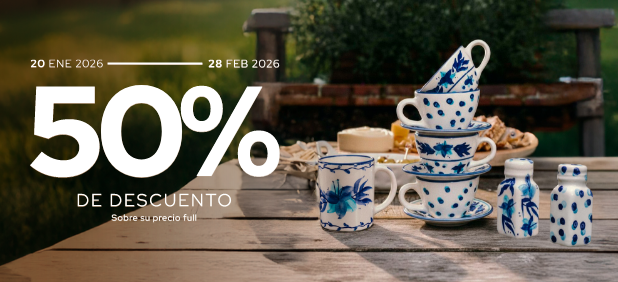 50% OFF! Cerámica Exclusiva