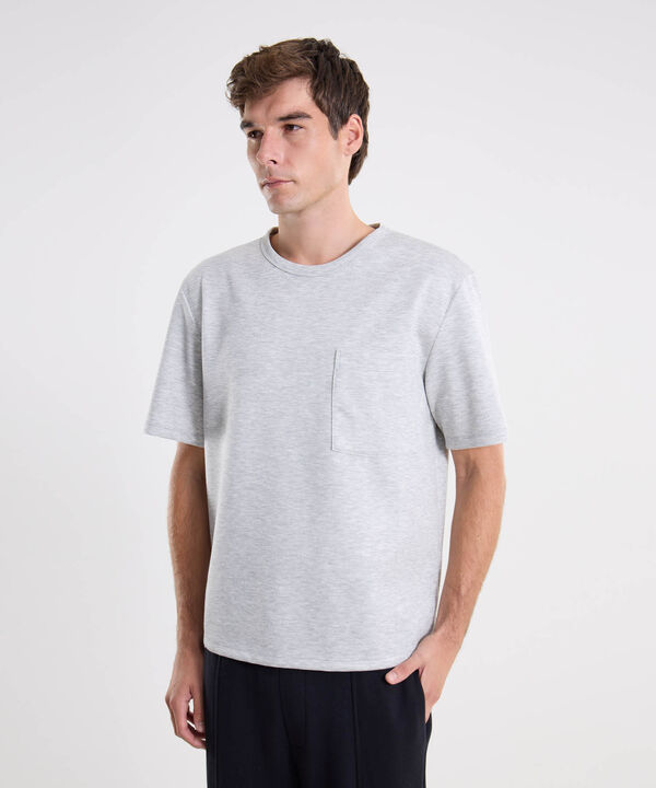 Camiseta Para Hombre Gris image number null