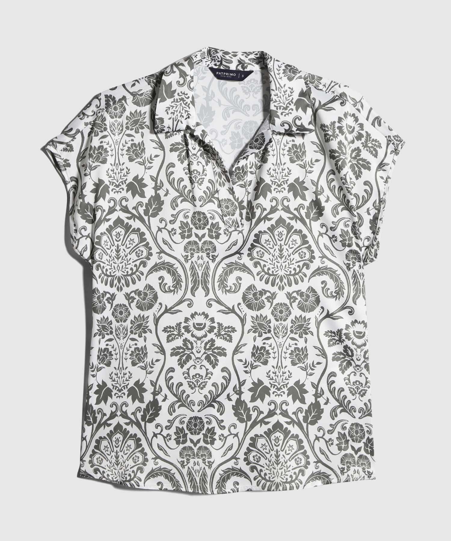 Blusa Satinada Estampada