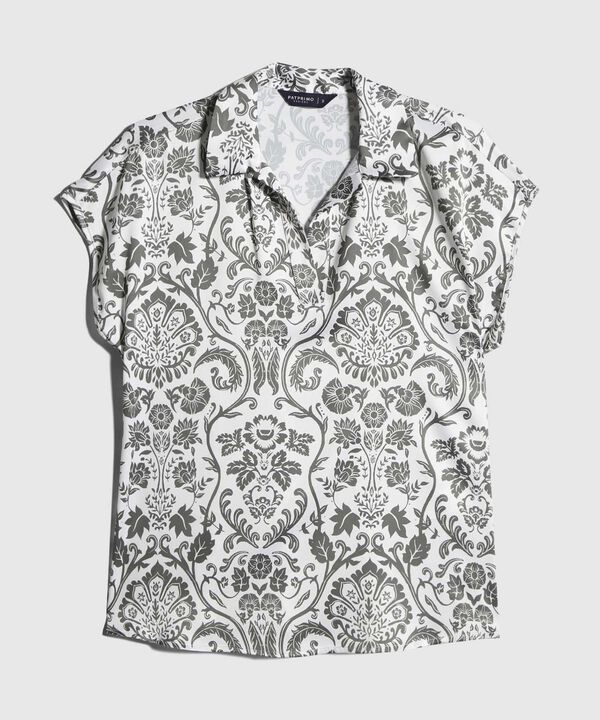 Blusa Satinada Estampada