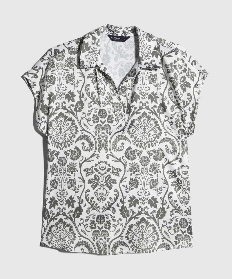 Blusa Satinada Estampada