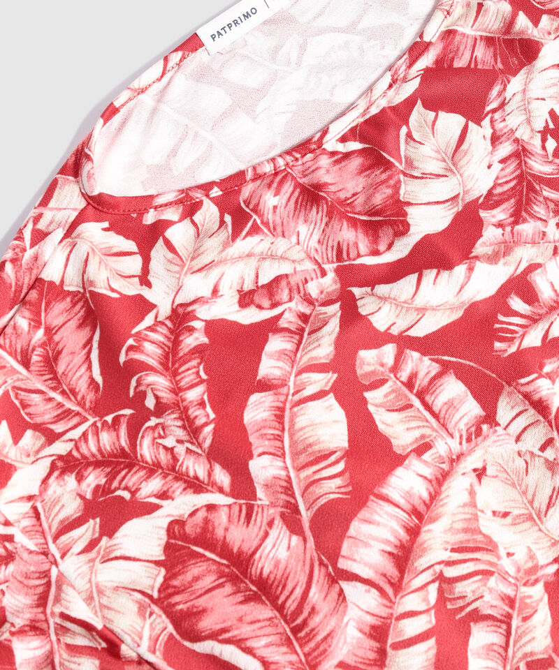 Blusa Para Mujer con Estampado Tropical