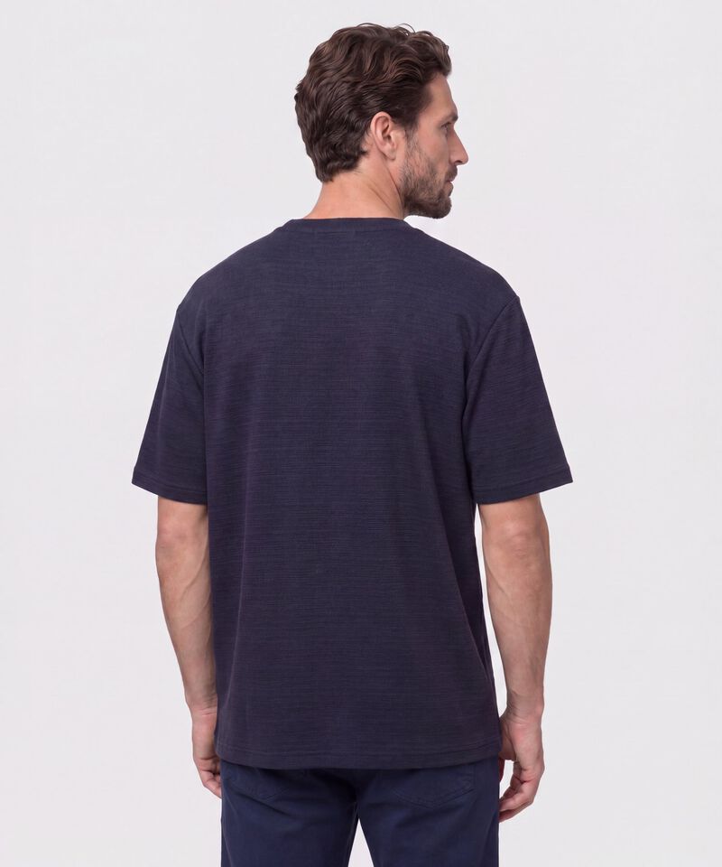 Camiseta Texturizada Cuello Redondo Hombre