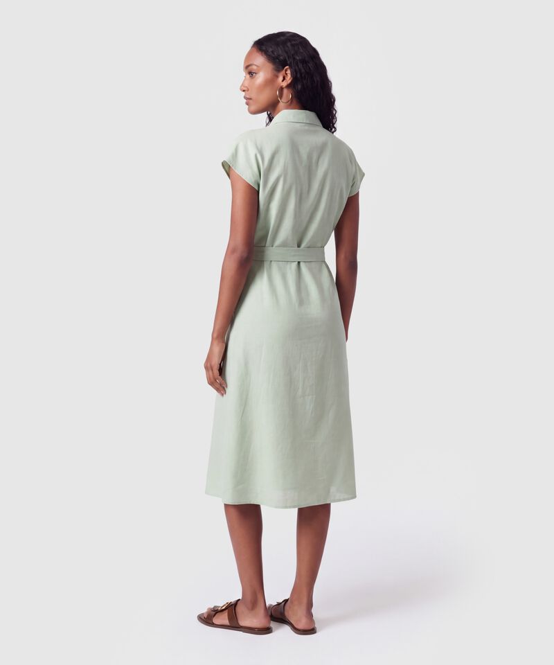 Vestido Camisero Con Cintur&oacute;n Para Mujer