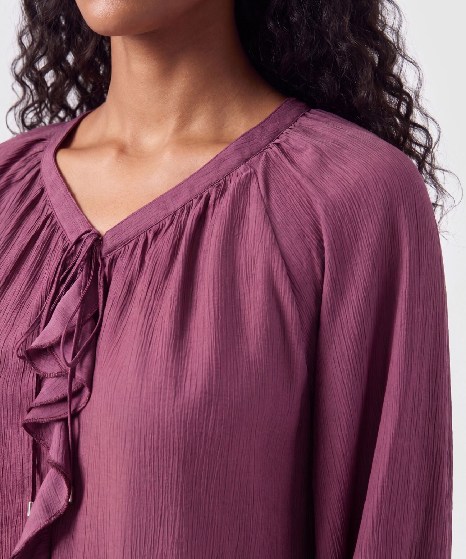 Blusa Manga Larga Con Boleros Mujer