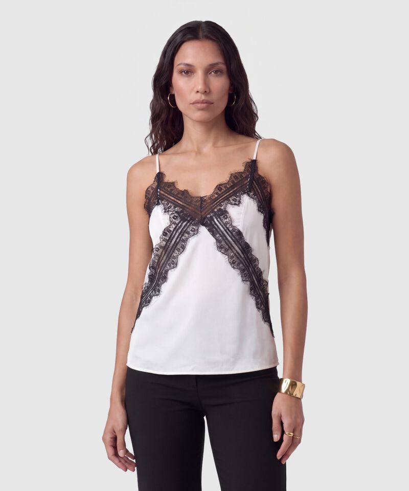 Blusa Lencera Con Encaje Para Mujer