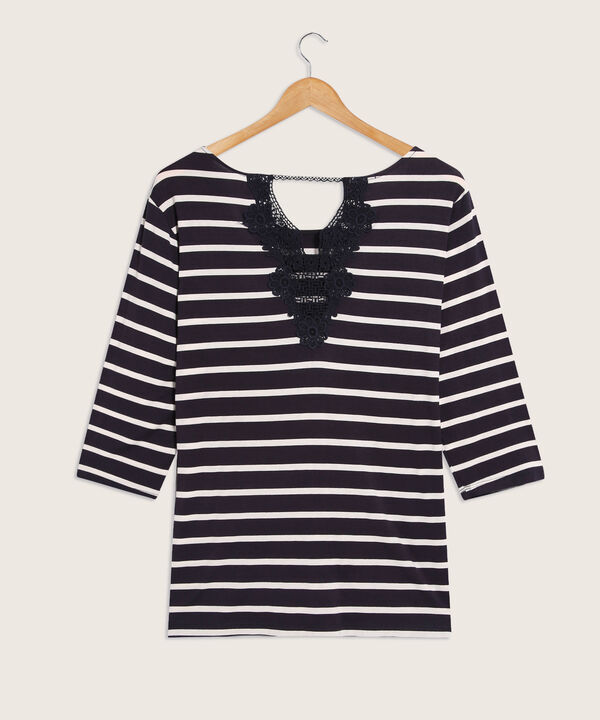 Camiseta Manga 3/4  A Rayas