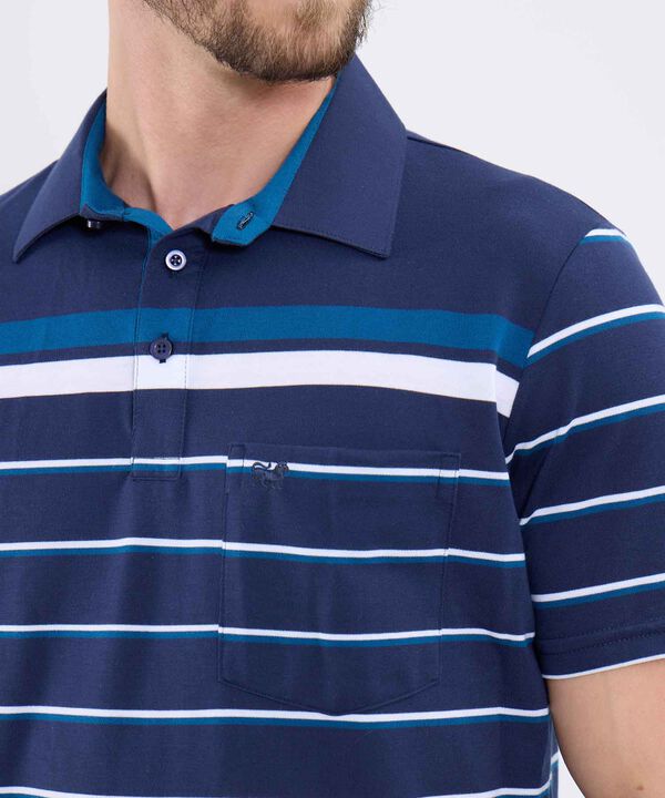 Polo Cuello Duro Rayas image number null