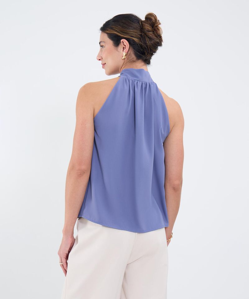 Blusa Manga Sisa Con Detalle En Cuello