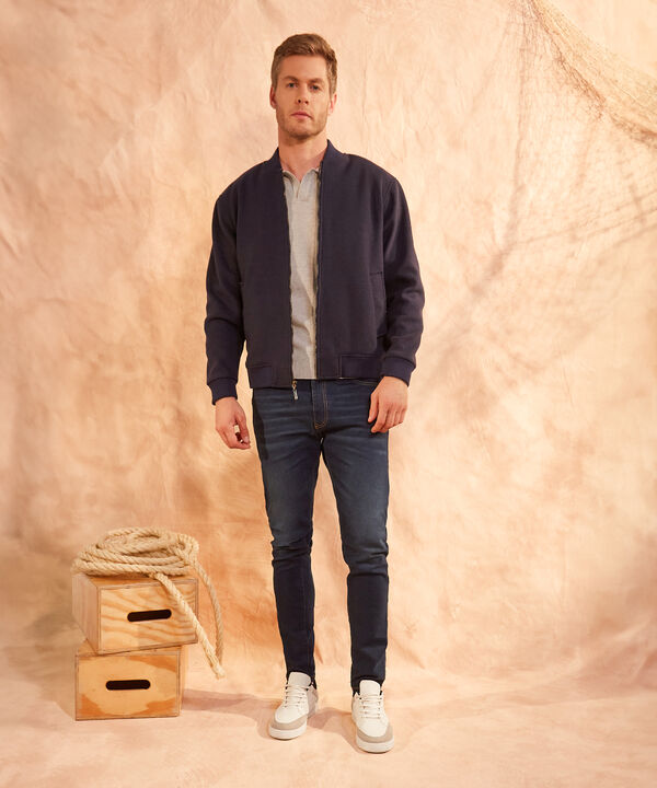 Chaqueta Bomber Tela Especial