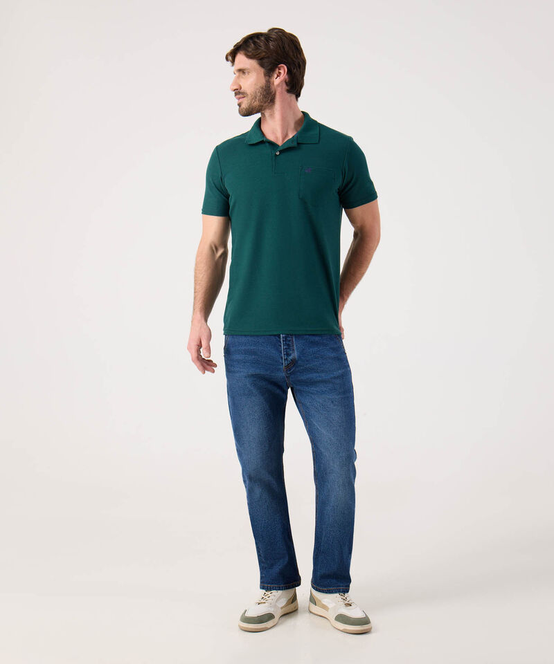 Polo Unicolor Con Bolsillo 