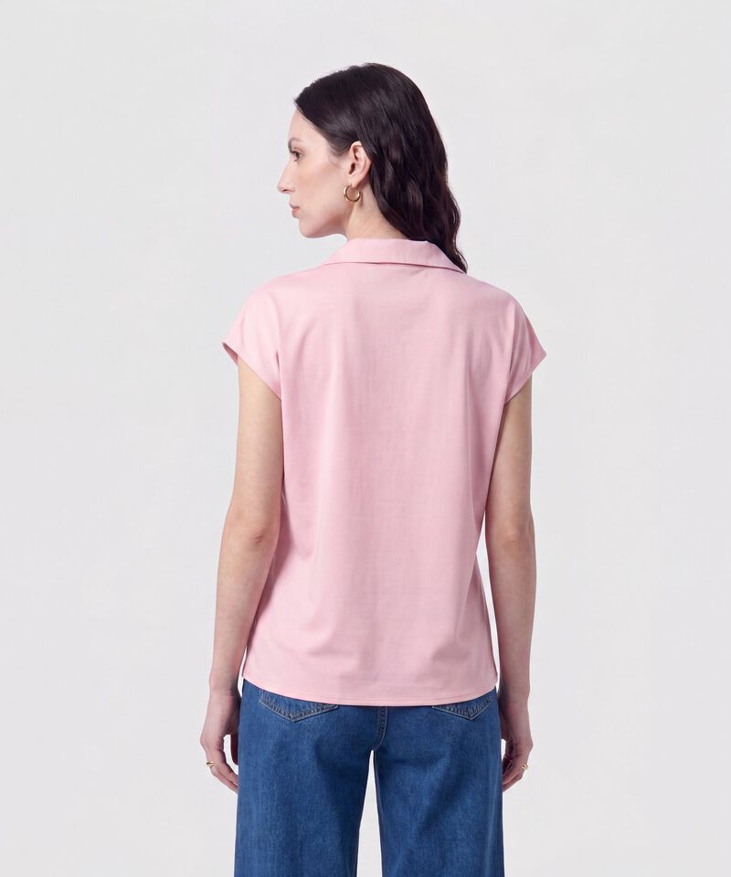 Blusa Camisera sin Botones para Mujer