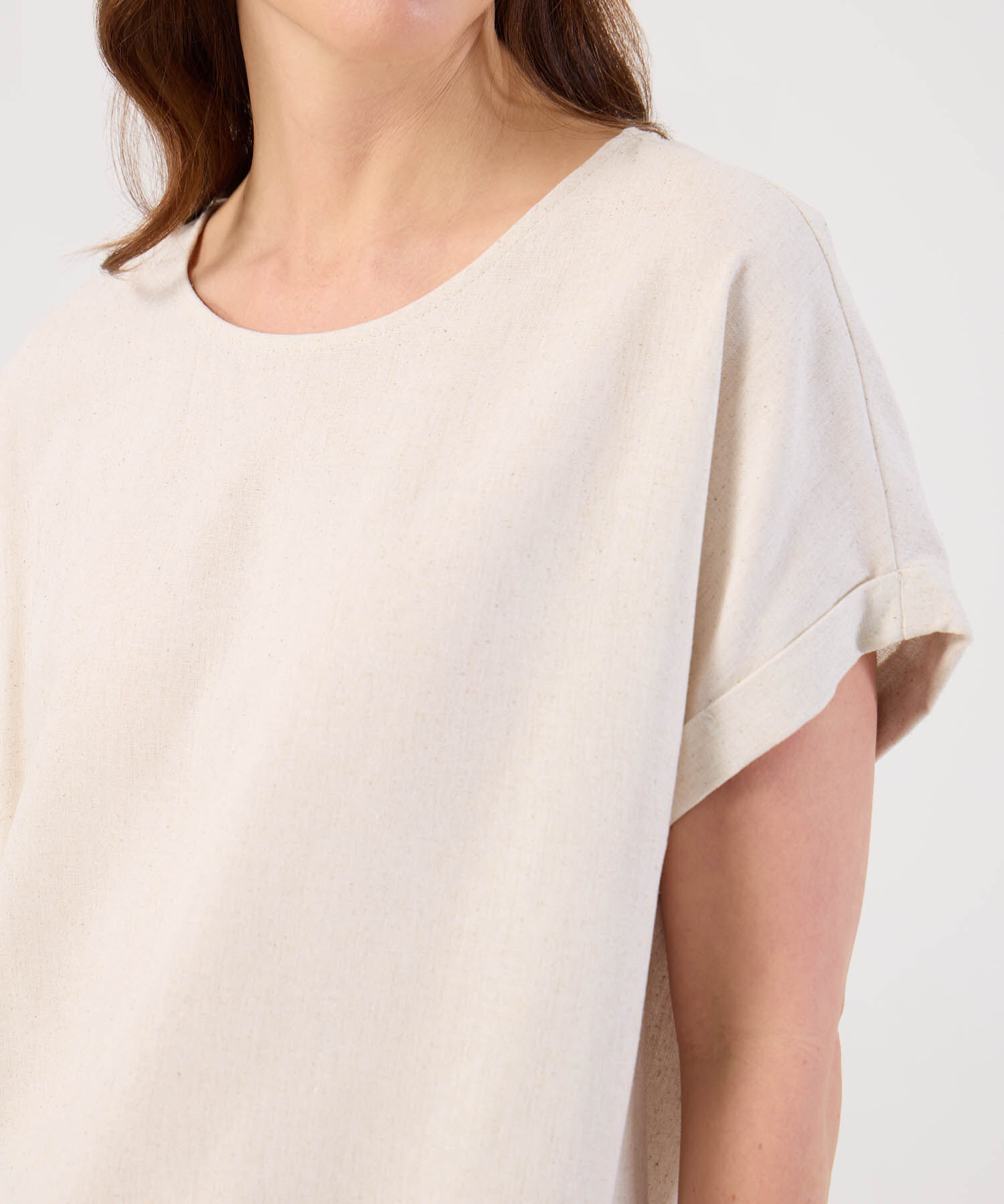 Blusa de Manga Corta Minimalista para Mujer