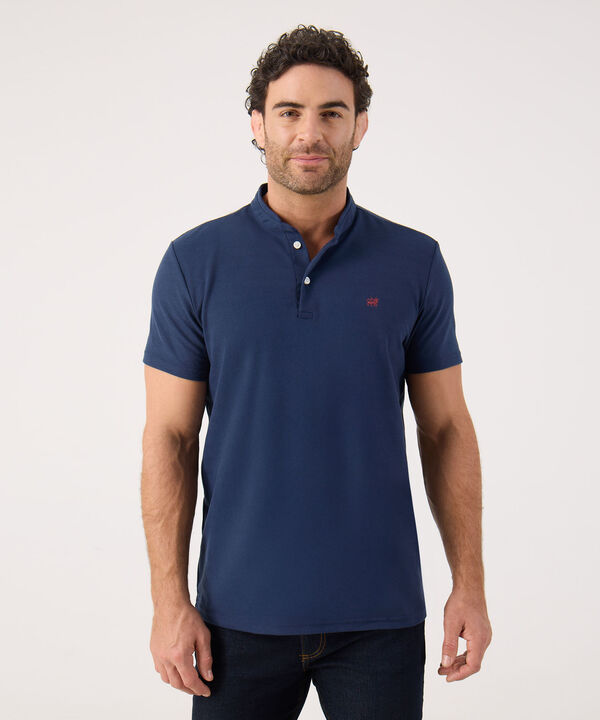 Polo Mao Unicolor Con Pestaña Unicolor  Sin Bolsillo Silueta Slim Fit image number null