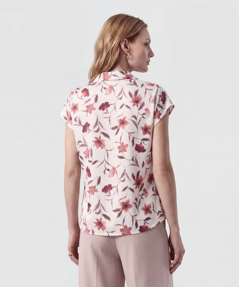 Blusa Casual Manga Corta Con Cuello V