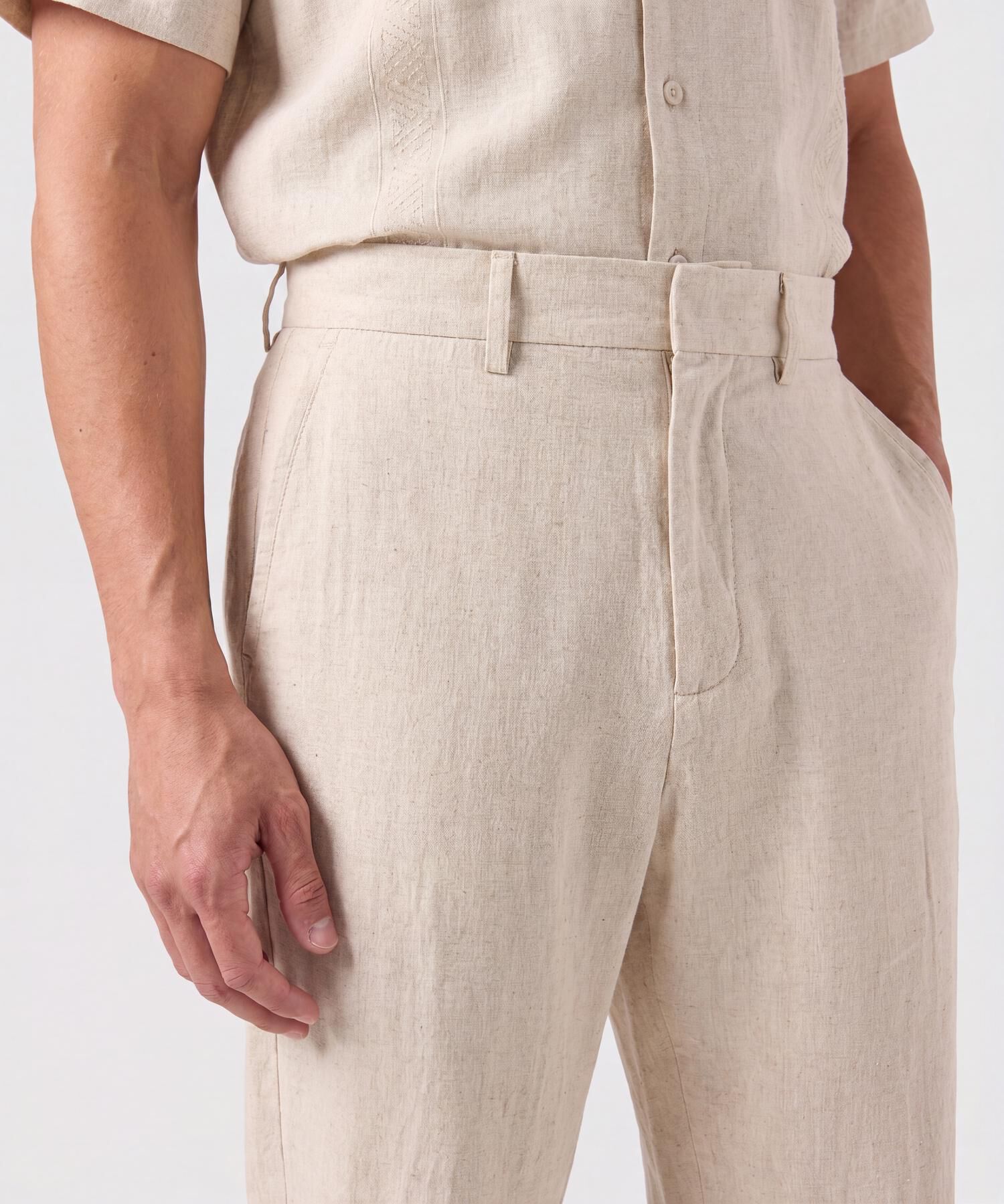 Pantal&oacute;n Unicolor Fresco Para Hombre