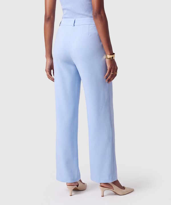 Pantal&oacute;n Wide Leg Con Costura Mujer