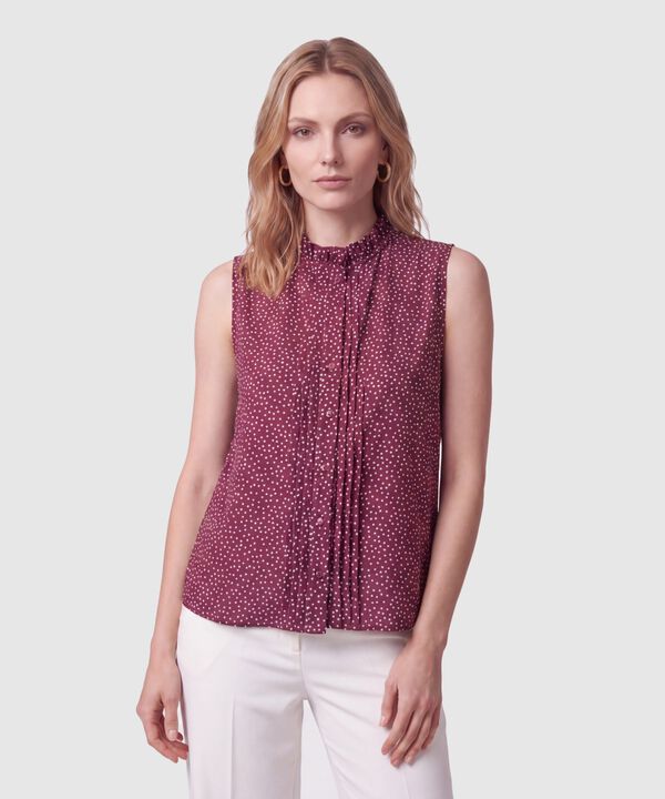 Blusa Estampada Sin Mangas Para Mujer image number null