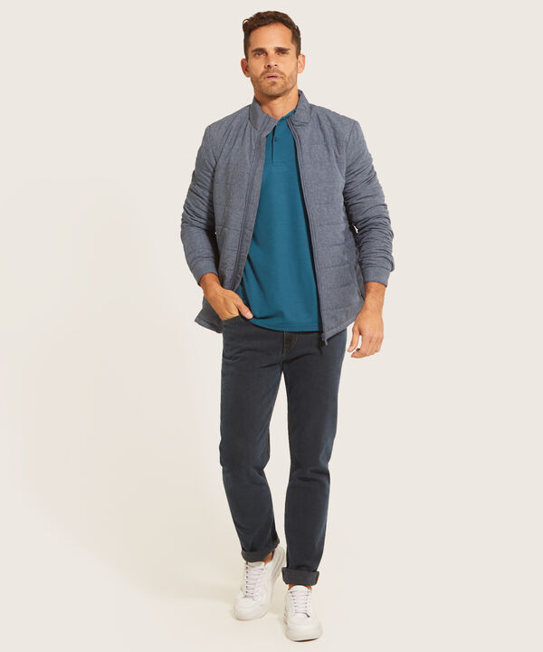 Chaqueta Acolchada Con Tejido Prete&ntilde;ido