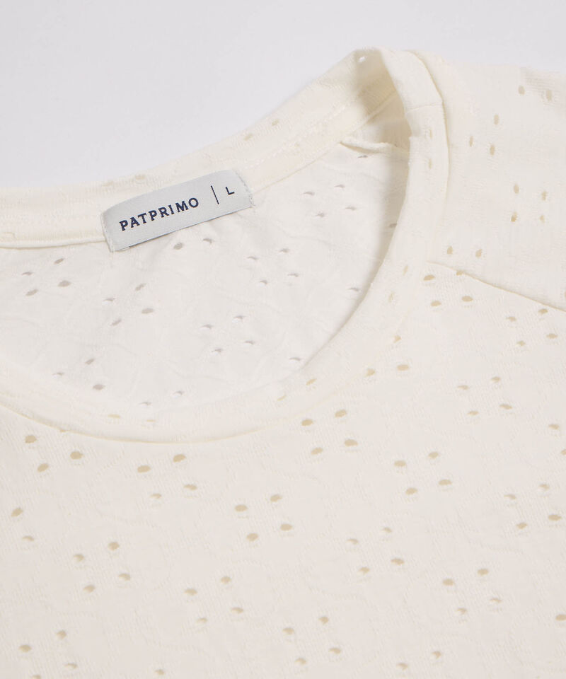 Camiseta Calada Manga ¾ Con Puño Elástico