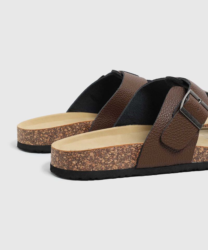 Sandalias Con Doble Hebilla Hombre