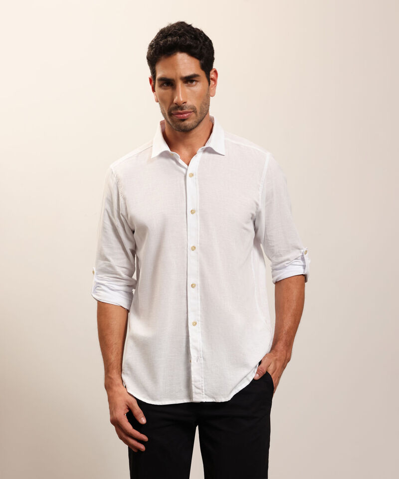 Camisa Manga Larga Con Charretera