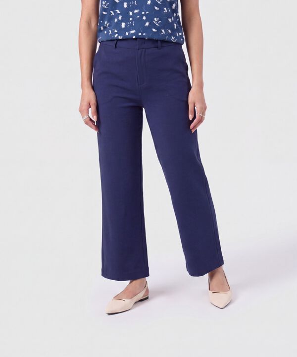 Pantal&oacute;n Recto De Tiro Alto Para Mujer