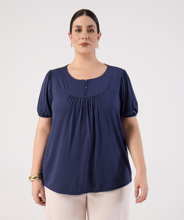 Camiseta con Plisados Frontales para Mujer Curvy image number null