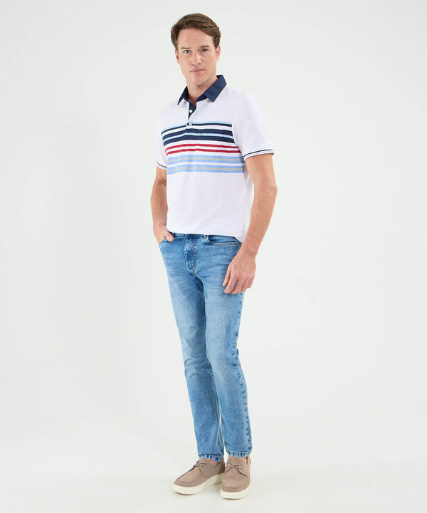 Polo Cuello Máquina Preteñida Con Bolsillo Para Hombre image number null