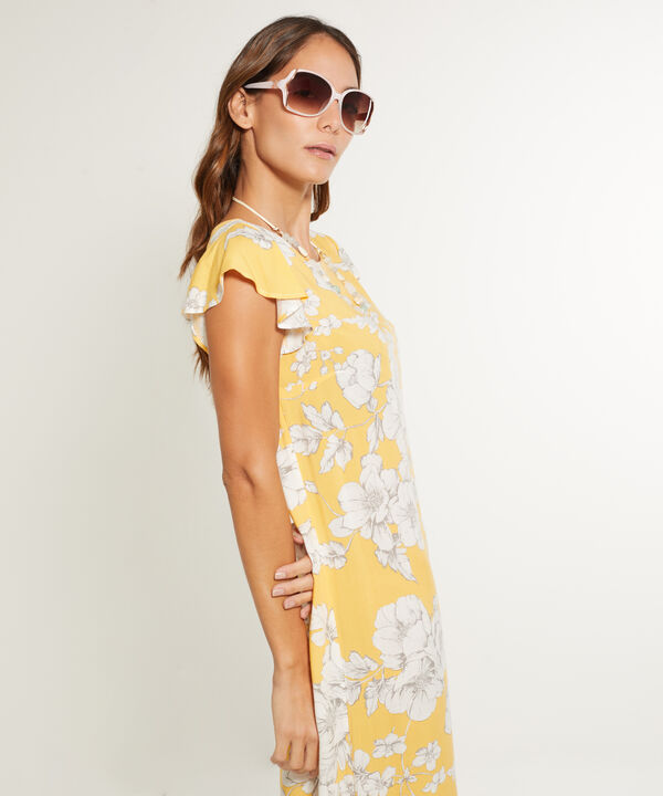 Vestido Manga Corta Estampado