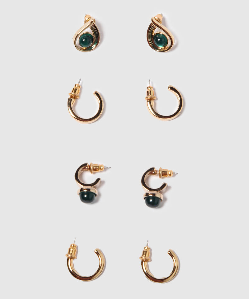 Aretes Set X 4 Pares De Aretes Ref. Kf232-0442
