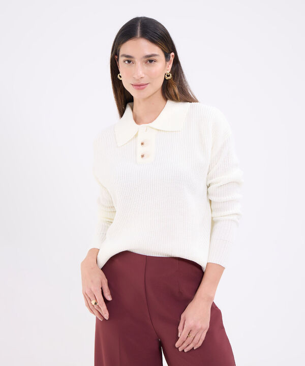 Saco unicolor con botones para mujer image number null