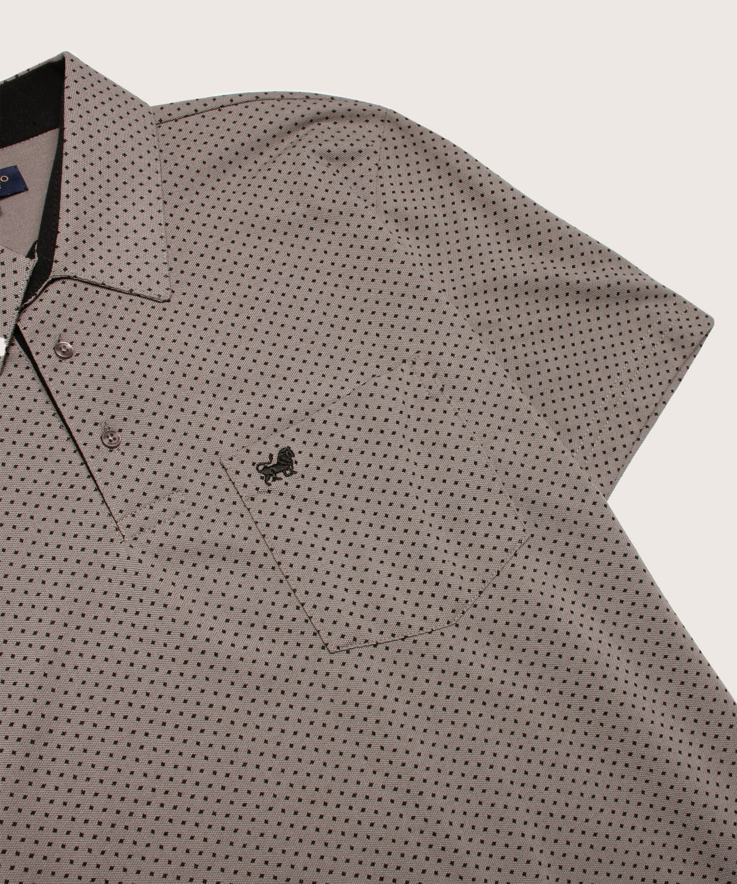 Polo Estampada Cuello Duro