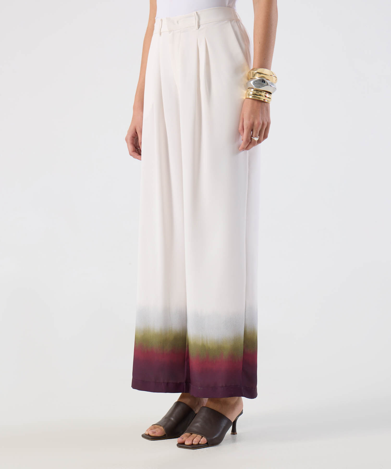 Pantal&oacute;n Palazo De Pinzas Para Mujer