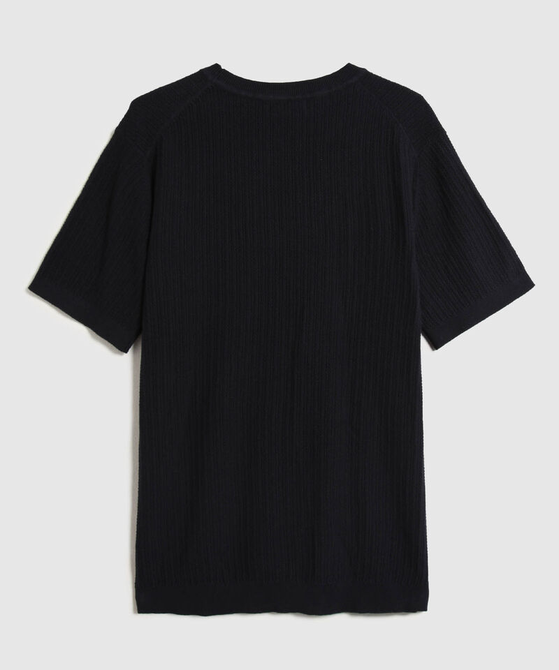 Camiseta Texturizada Cuello Redondo 