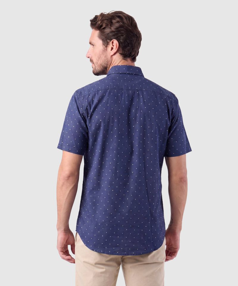 Camisa Manga Corta En Miniprints Con Bolsillo