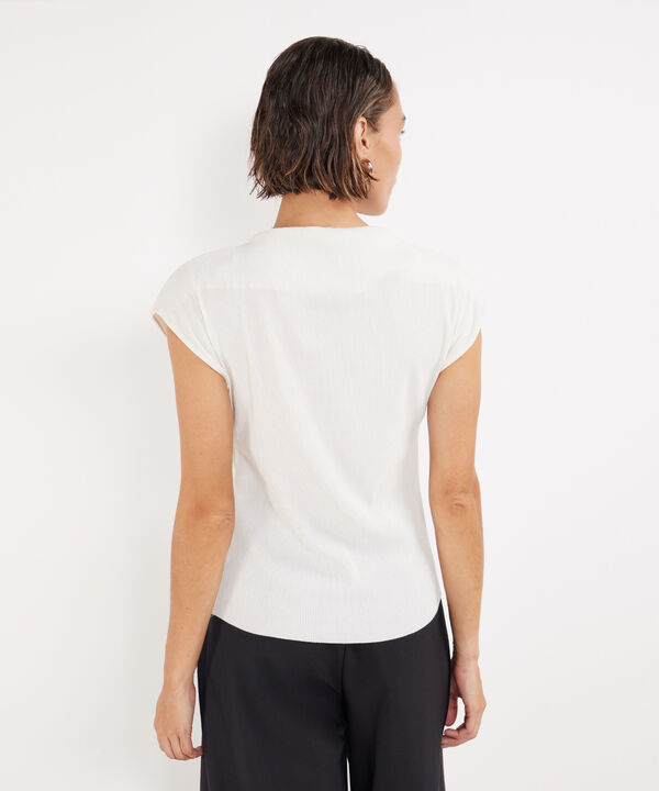 Camiseta Plisada Manga Sisa