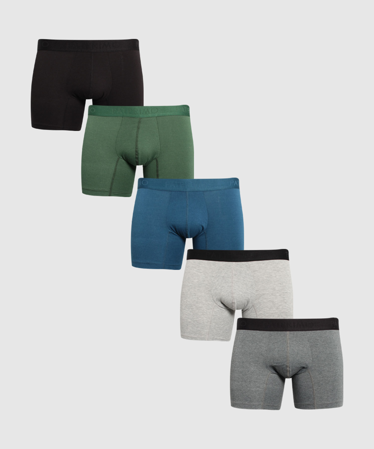 Pantaloncillo Pack X5 Boxer Medio En Algodon Unicolor