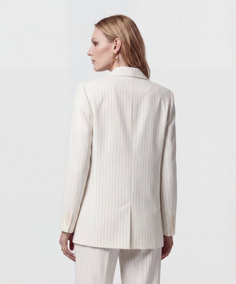 Blazer Cruzado De Doble Botonadura Para Mujer