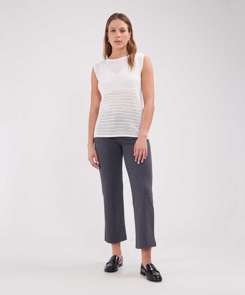 Leggins Unicolor, Tiro Alto, Bota Recta Con Simulación Bolsillos Ribete