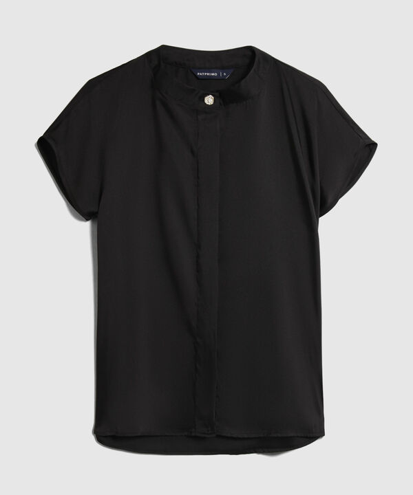 Blusa Unicolor Con Detalle  image number null