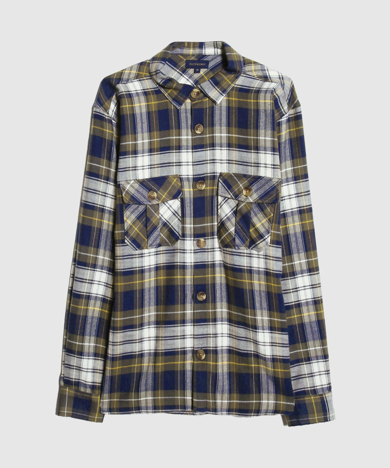 Camisa De Cuadros Con Bolsillos De Tapa