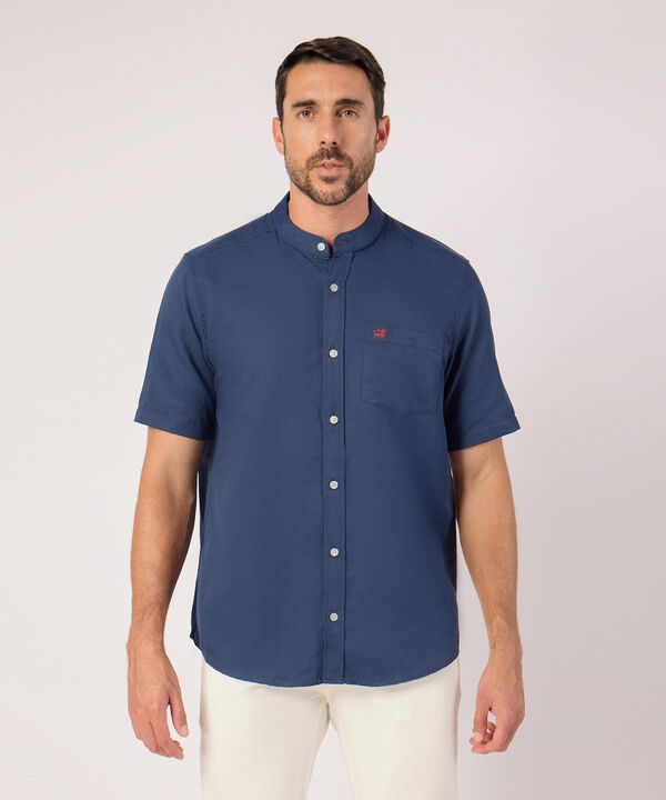 Camisa Unicolor Cuello Mao Con Bolsillo  image number null