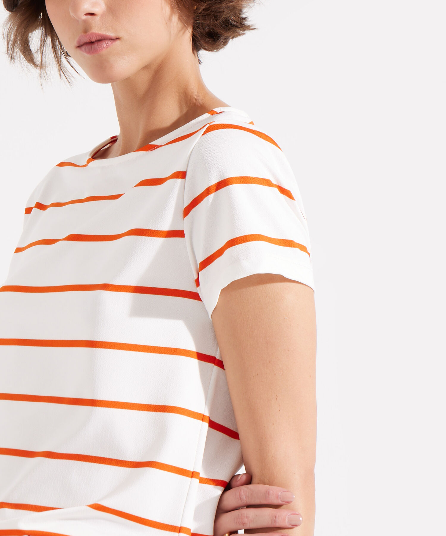 Camiseta manga corta rayas best sale