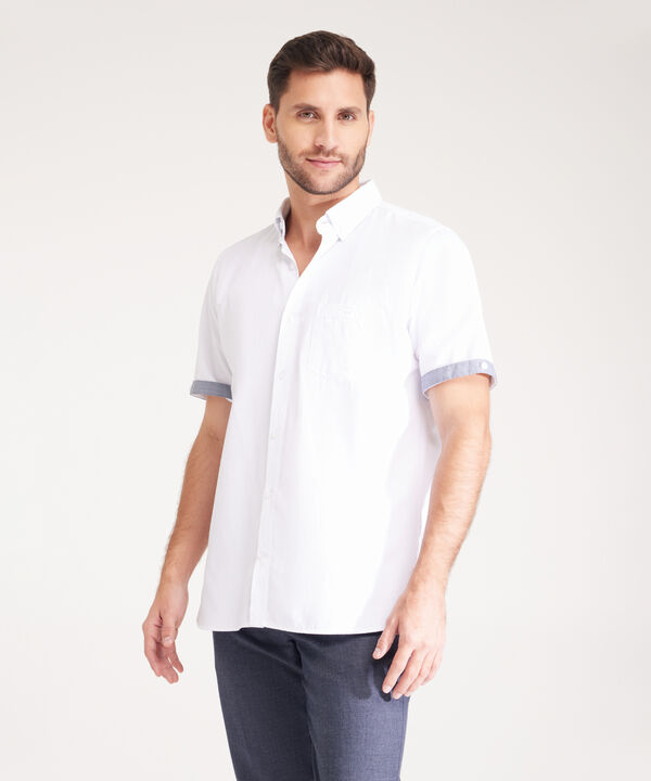 Camisa Manga Corta Pu&ntilde;o En Contraste image number null