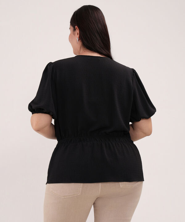 Blusa Unicolor Manga Al Codo