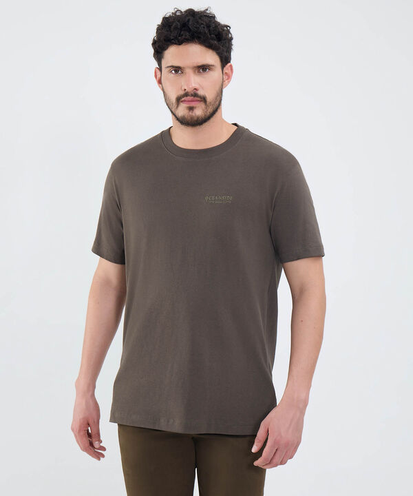 Camiseta Con Bordado Cuello Redondo image number null
