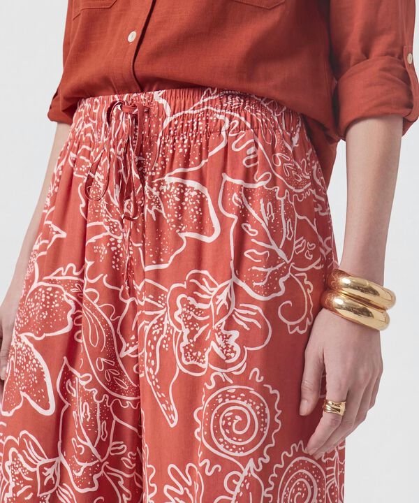 Pantal&oacute;n Fluido Estampado Para Mujer