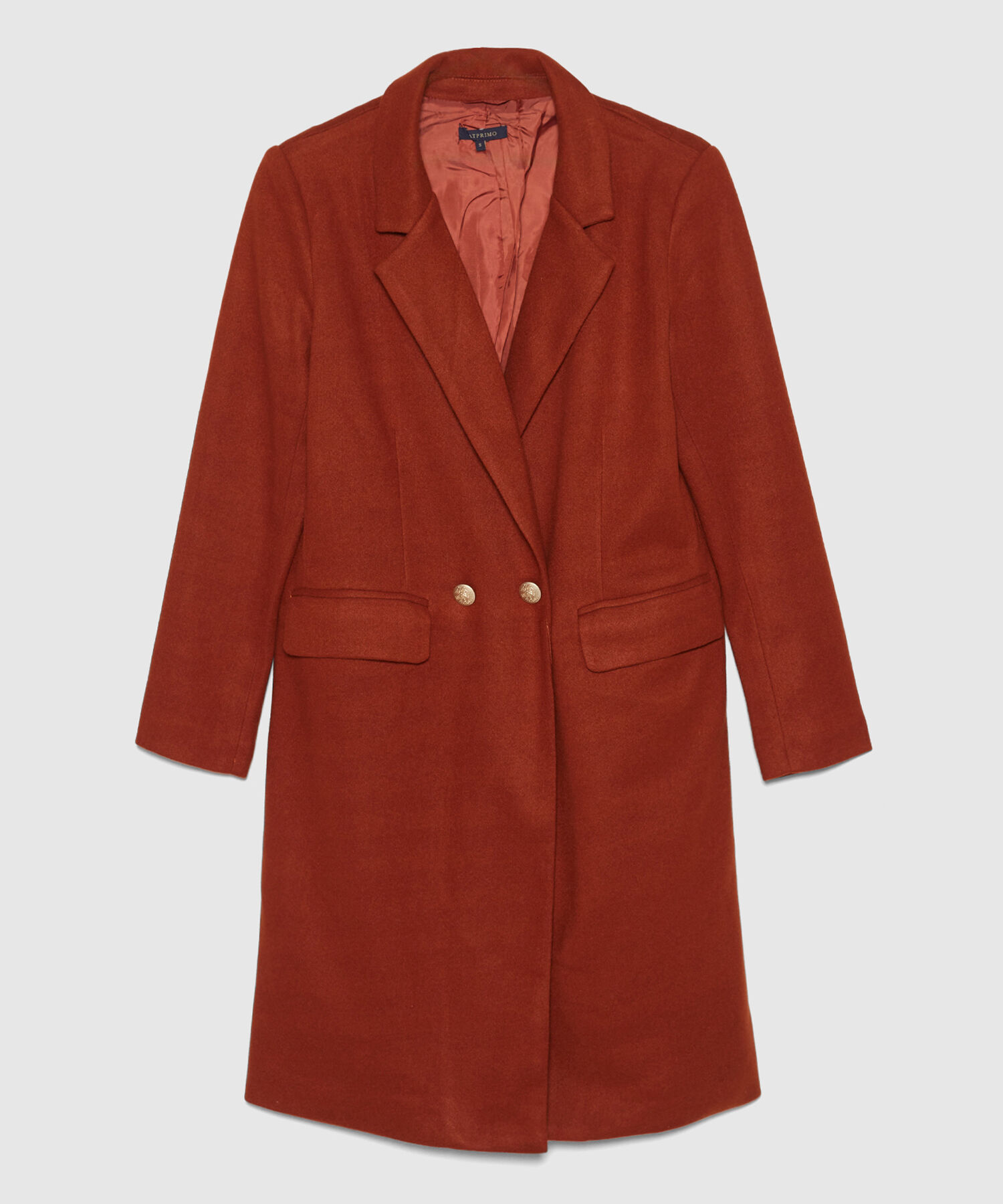Chaqueta Tipo Abrigo Con Cruze Y Bolsillos