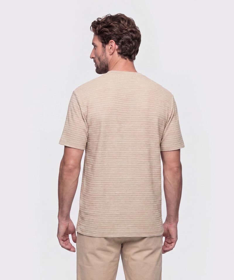 Camiseta Texturizada Cuello Redondo Hombre
